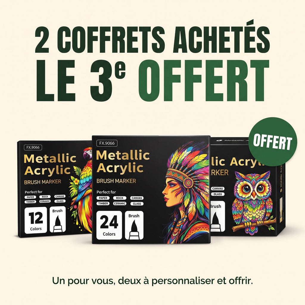 2 coffrets achetés, le 3e offert