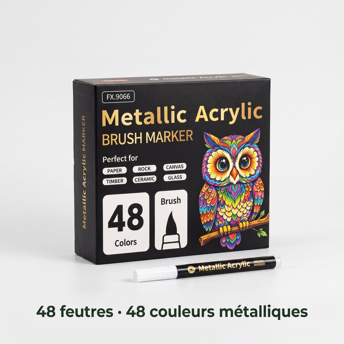 Coffret 48 feutres, 48 couleurs métalliques