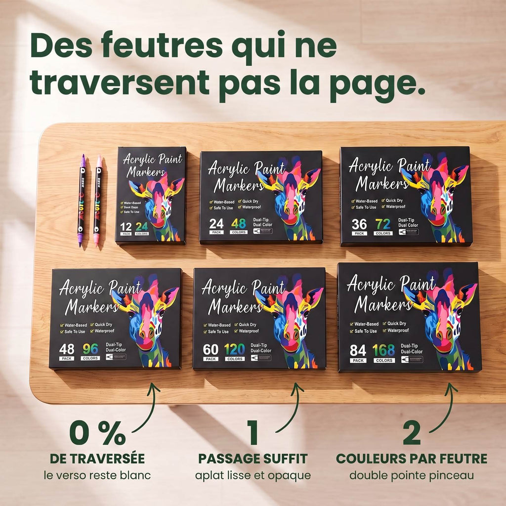 OPALINE — les six coffrets, de 24 à 168 couleurs