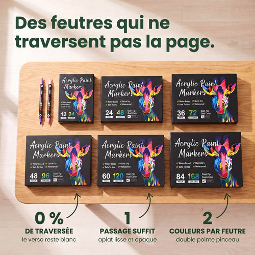 OPALINE — les six coffrets, de 24 à 168 couleurs
